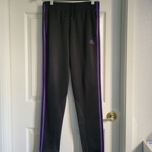 Adidas Womens Tiro 11  - Black with Purple Stripes